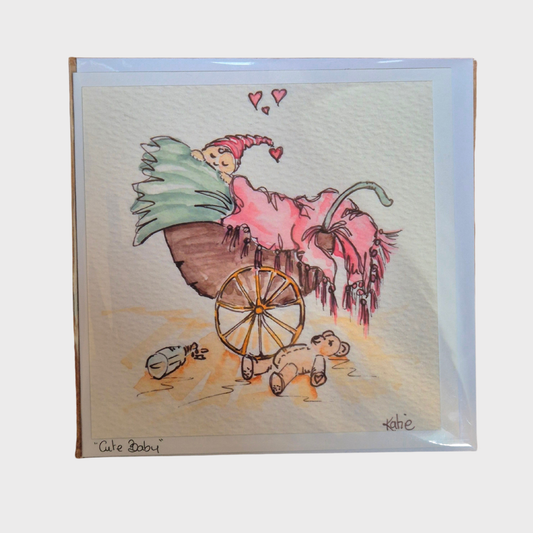 Birch Cottage Cute Baby Card