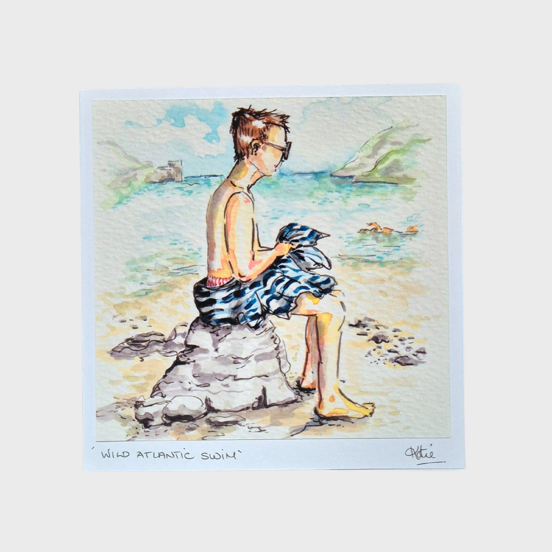 "Wild Atlantic Swim" Greeting Card