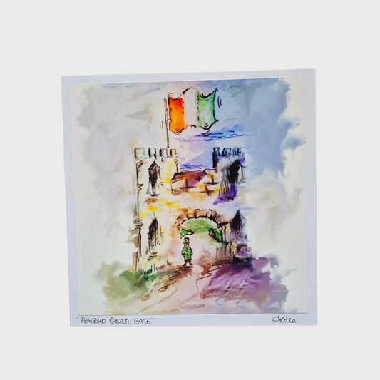 'Ashford Castle Gate' Greeting Card