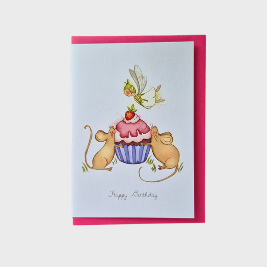 Happy Birthday Flower Fairy Greeting Card