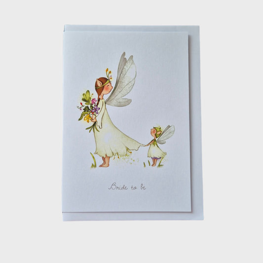 Bride To Be Flower Fairy Greeting Card