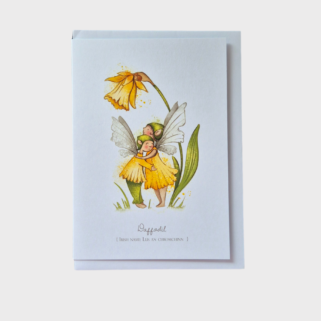 Daffodil Flower Fairy Greeting Card