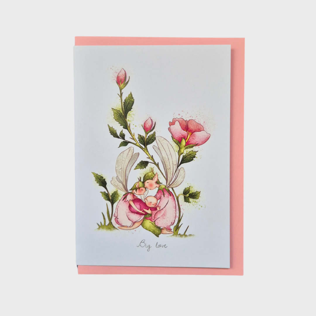 Big Love Flower Fairy Greeting Card