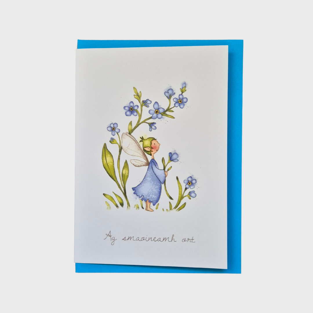 Ag smaoineamh art Flower Fairy Greeting Card