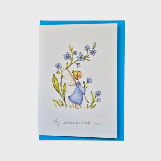 Ag smaoineamh art Flower Fairy Greeting Card