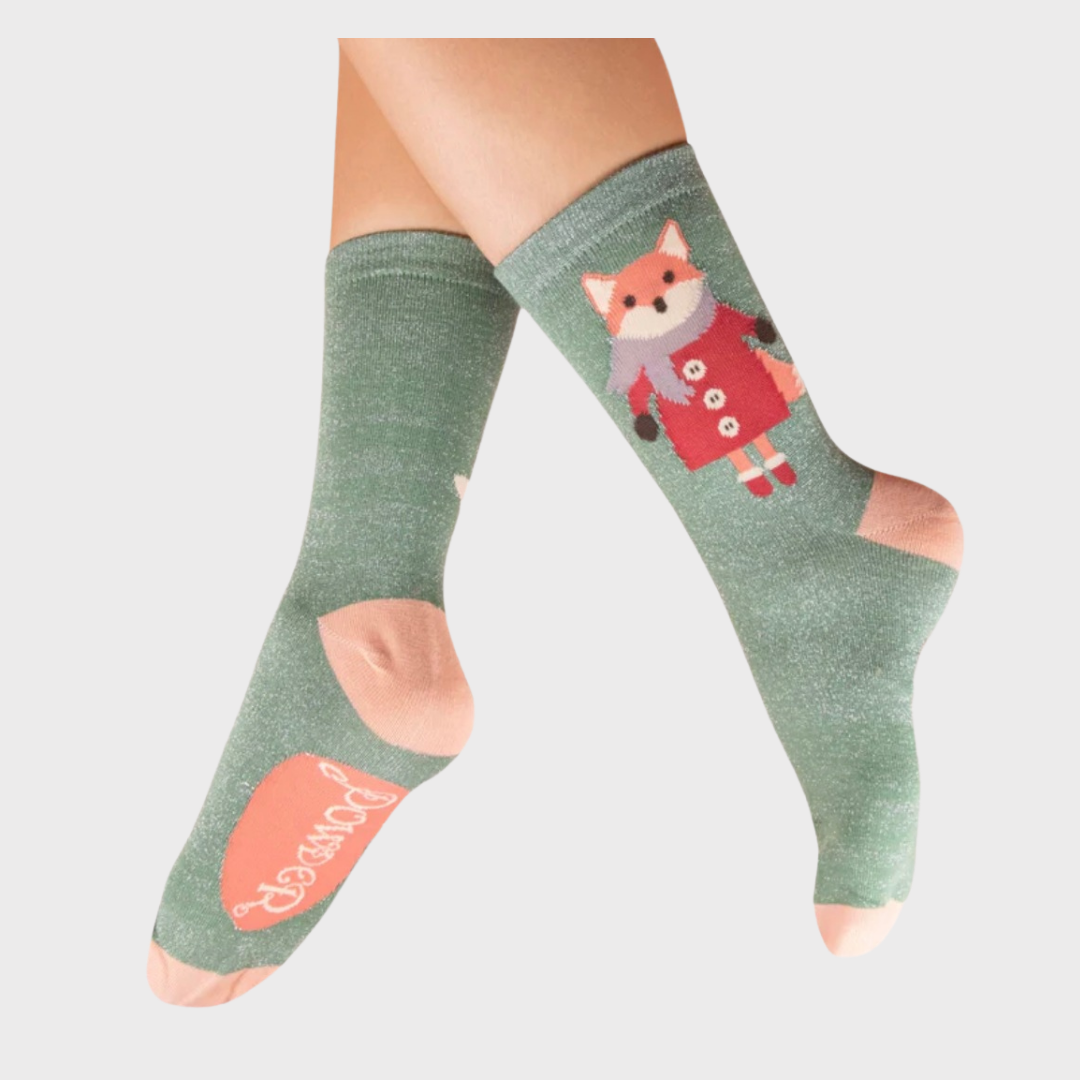 Powder Glitter Ankle Socks