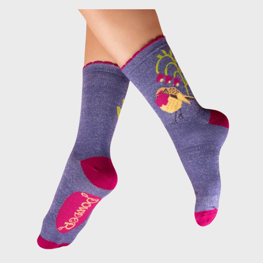 Powder Glitter Ankle Socks