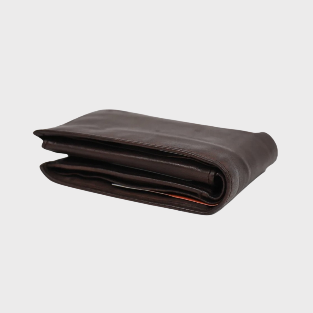 Bear Brown Leather Wallet