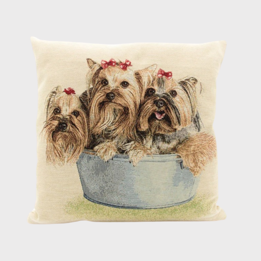 Three Little Terriors Cushion Cover