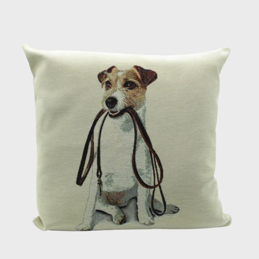'Lets Walk' Jack Russell Cushion Cover