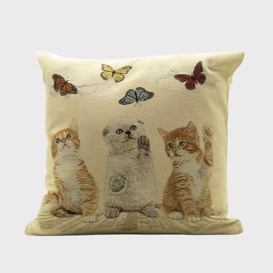 Curious Kittens Cushion Cover