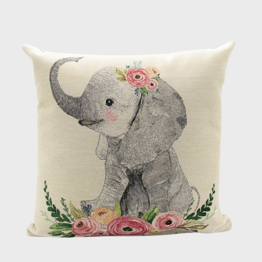Little Tusky Elephant Cushion Cover