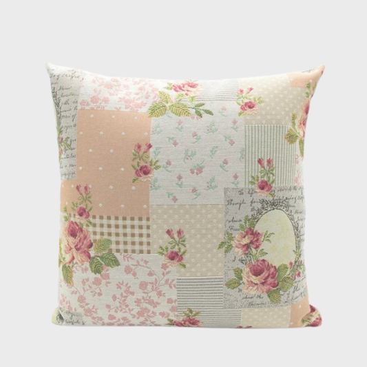 Patchwork Rose Cushion Cover