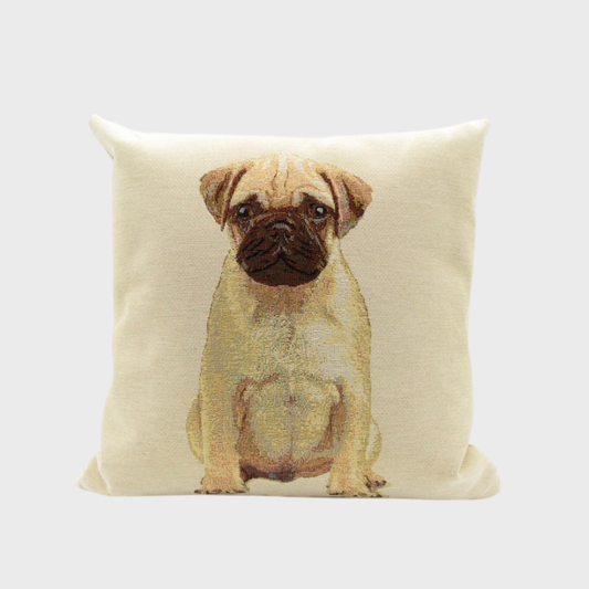 French Pug Dog Cushion Cover
