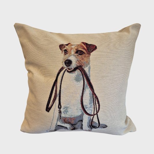 'Lets Walk' Jack Russell Cushion Cover