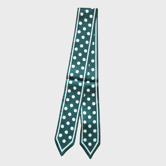 Mulberry Silk Green Polka Dot Neck Tie