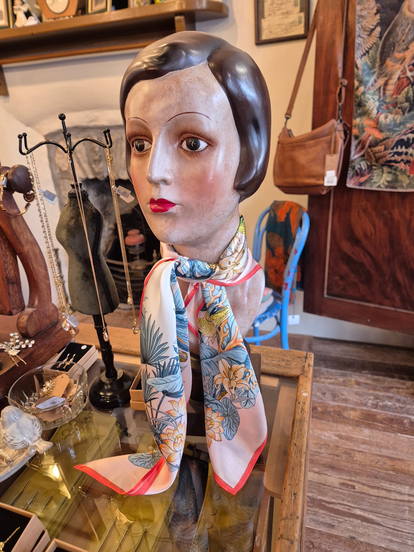 Mulberry Silk Tropical Square Scarf