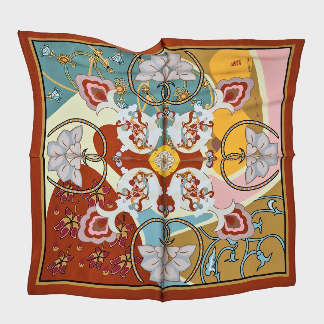 Mulberry Silk Square Baroque Scarf