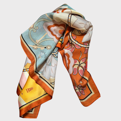 Mulberry Silk Square Baroque Scarf