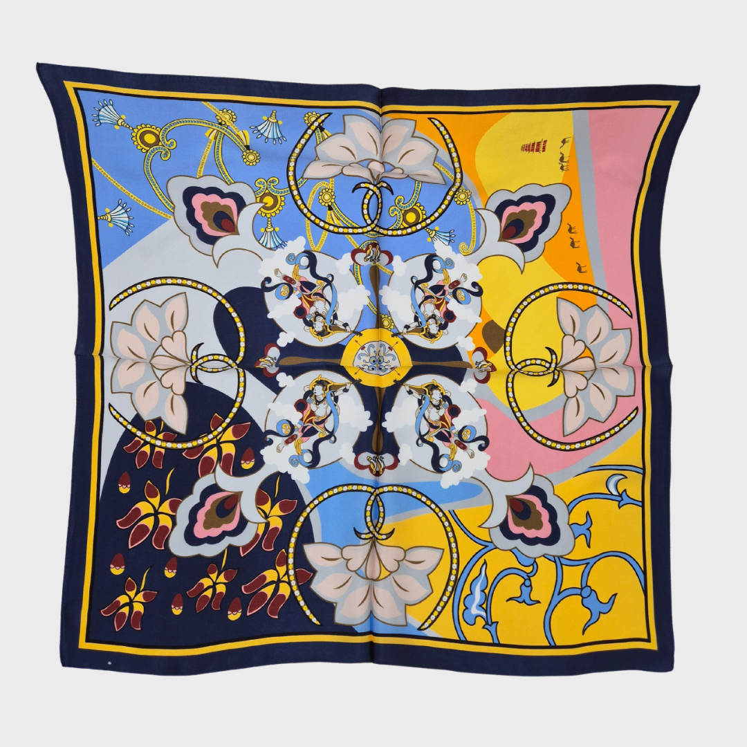 Mulberry Silk Square Baroque Scarf
