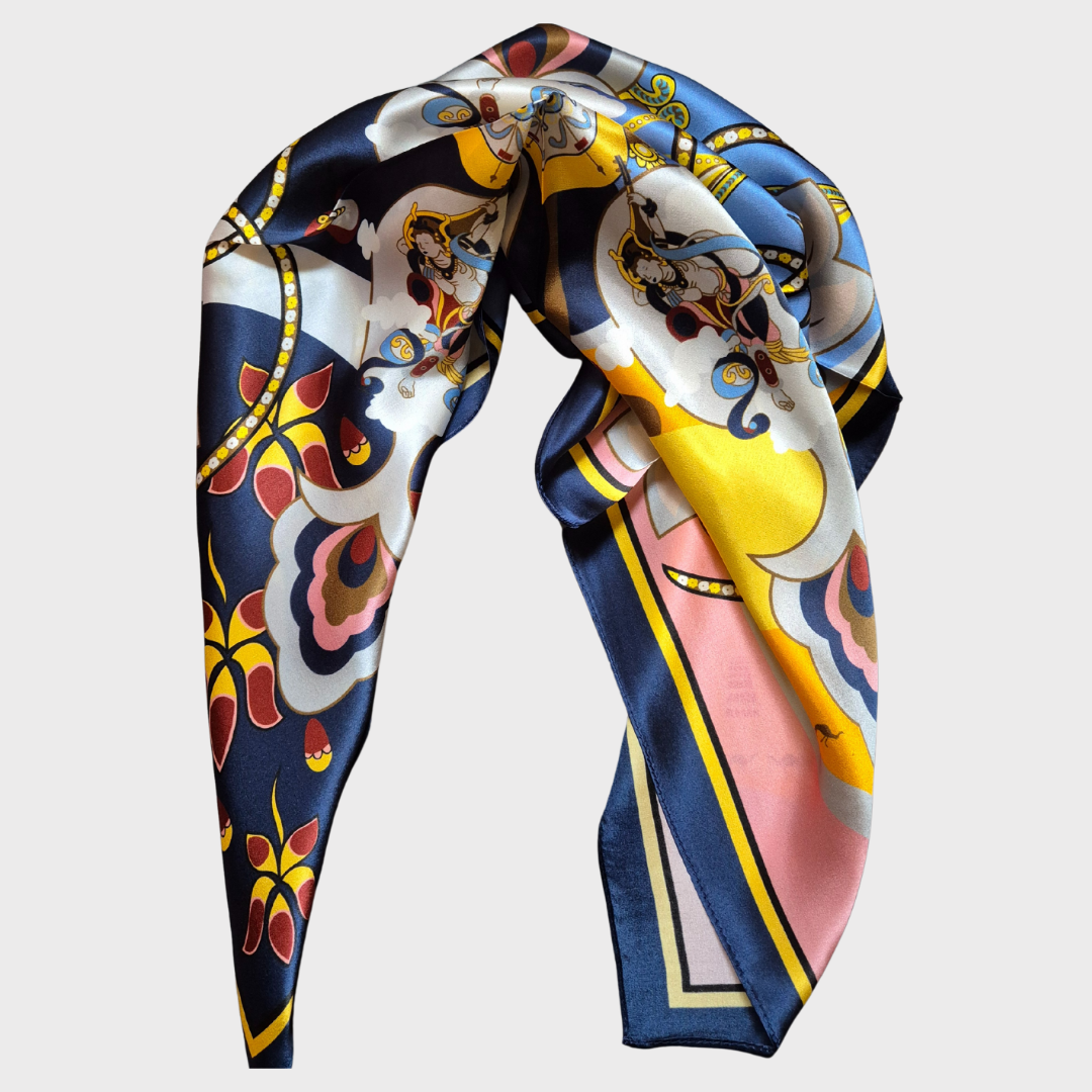 Mulberry Silk Square Baroque Scarf
