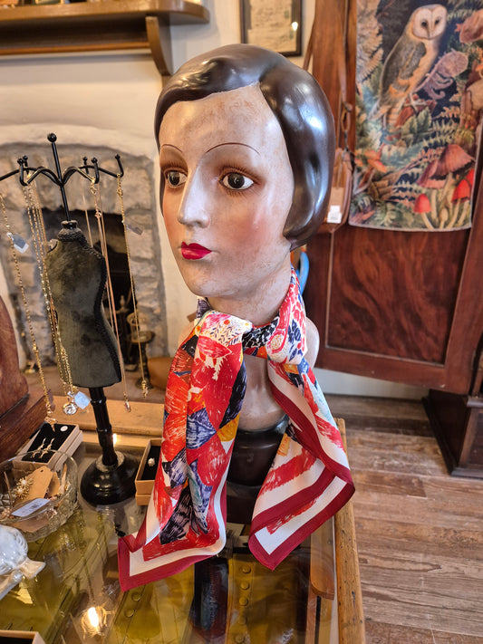 Mulberry Silk Square Botanical Scarf