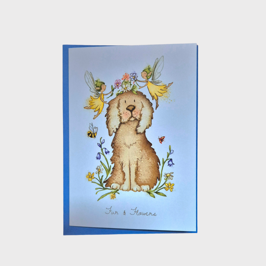 Fur & Flowers Flower Fairy Greeting Card