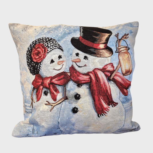 Snowman Valentine Cushion Cover