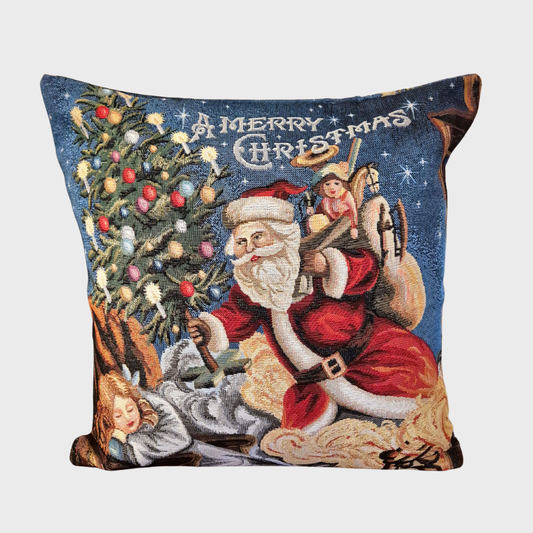 Santa at the Christmas Tree cushion Cover