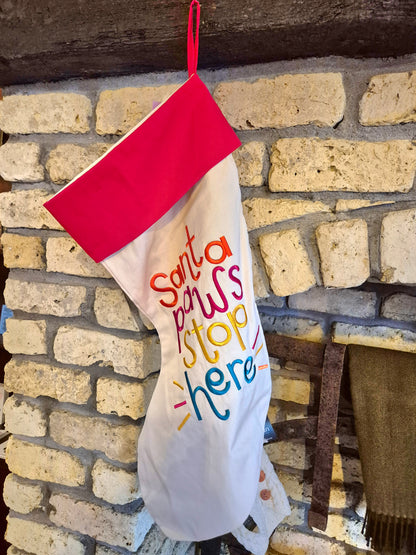 Santa Paws Christmas Stocking