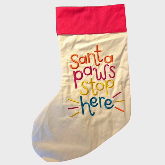Santa Paws Christmas Stocking