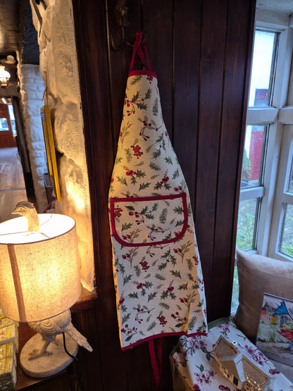 Holly Christmas Apron