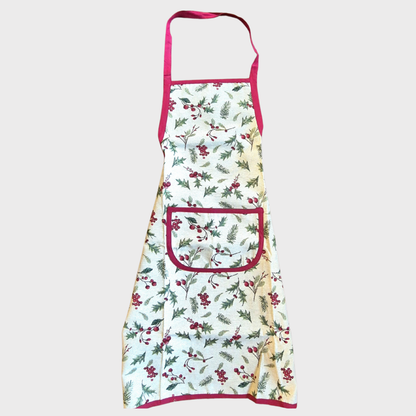 Holly Christmas Apron