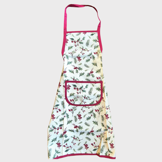 Holly Christmas Apron
