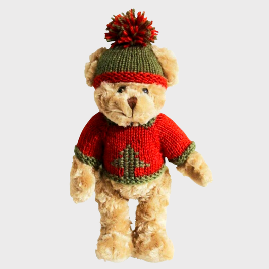 Teddy in Christmas Jumper & Bobble Hat