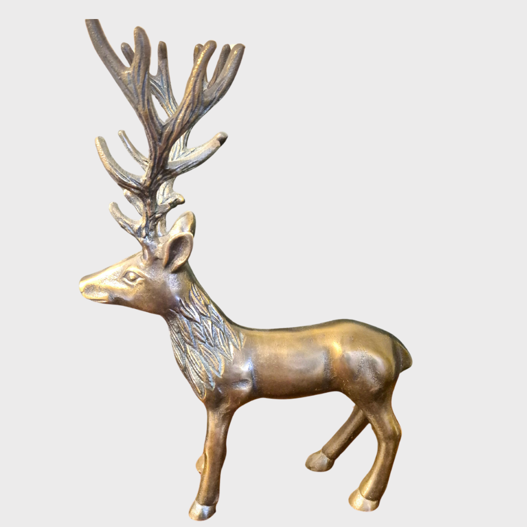 Brass Stag Large Decoration