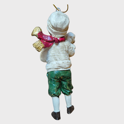Vintage Boy with Dog Tree Decoration