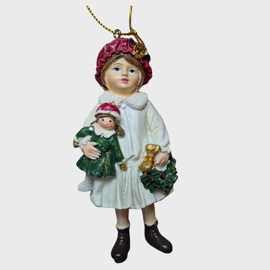 Vintage Girl with Doll Tree Decoration