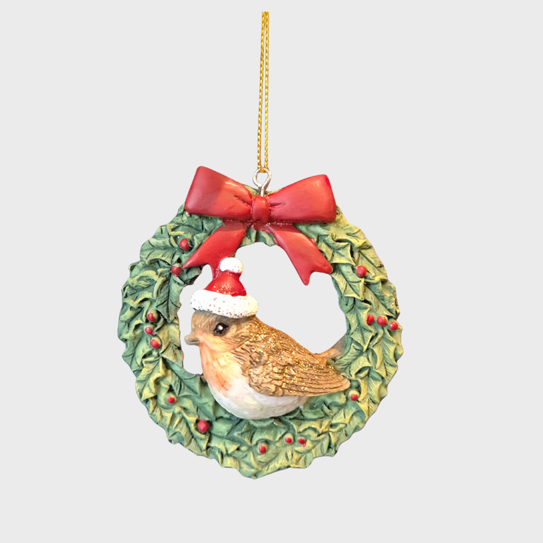 Robin Wreath Ornament