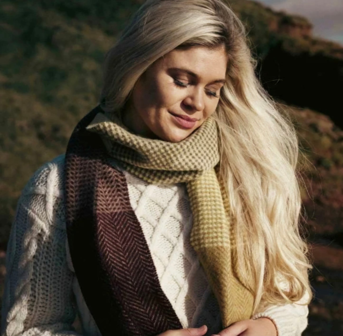 Irish Cashmere Merino Gold Mustard Scarf