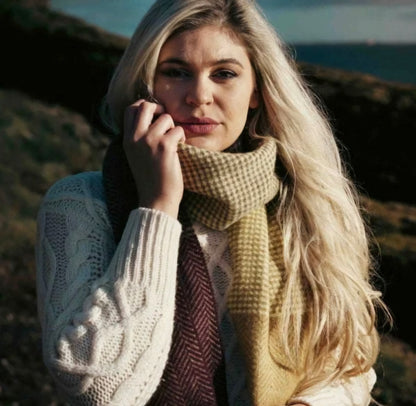 Irish Cashmere Merino Gold Mustard Scarf