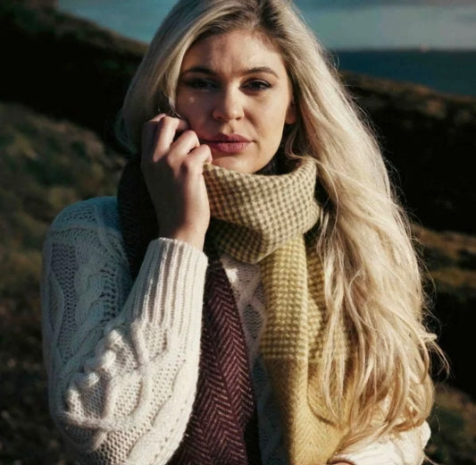Irish Cashmere Merino Gold Mustard Scarf
