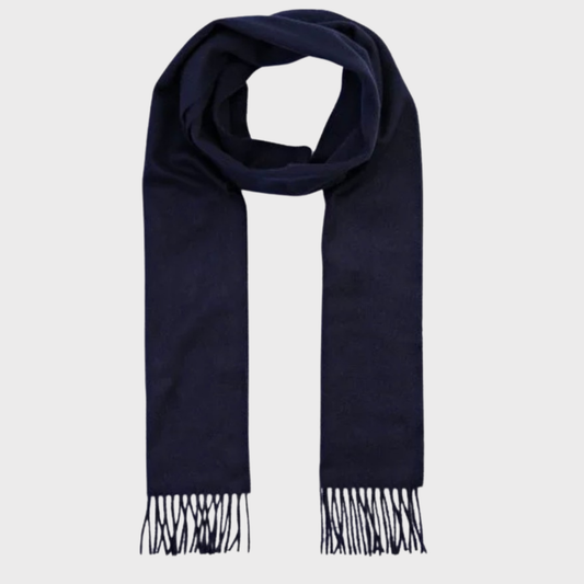 Irish luxury 100% Cashmere Navy Scarf