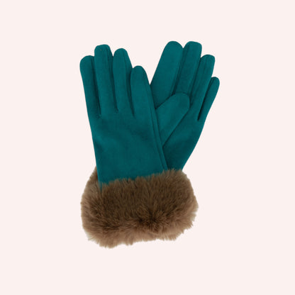 Bettina Faux Suede Gloves
