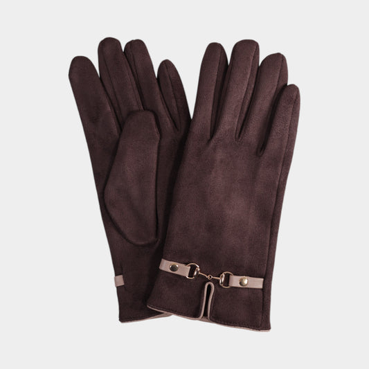 Kylie Faux Suede Gloves