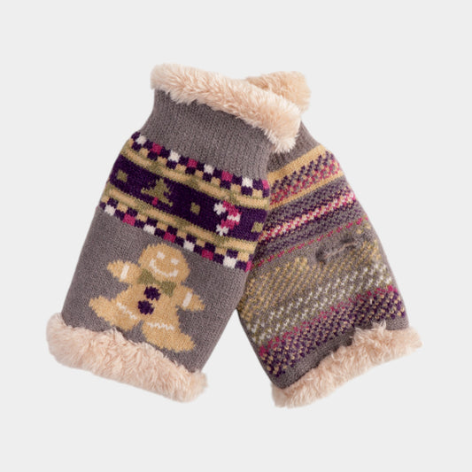 Cosy Gingerbread Wrist Warmers