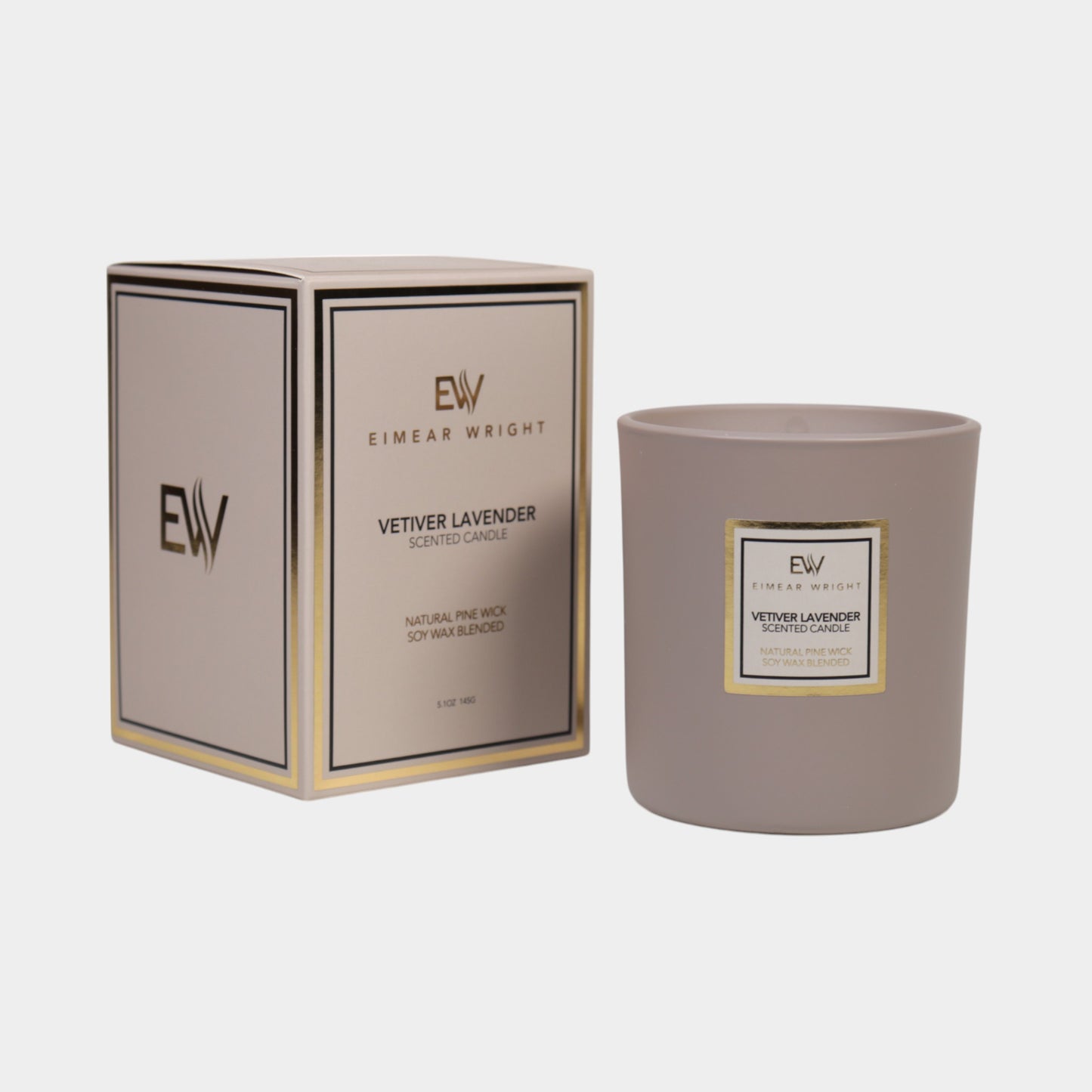 Vetiver Lavender Scented Candle