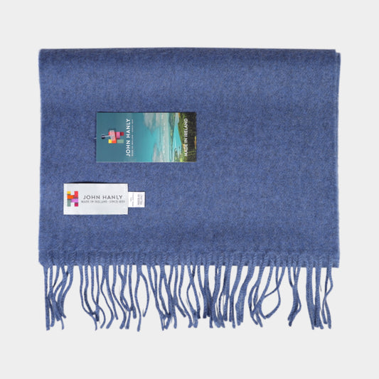 Denim Blue Merino Wool Scarf