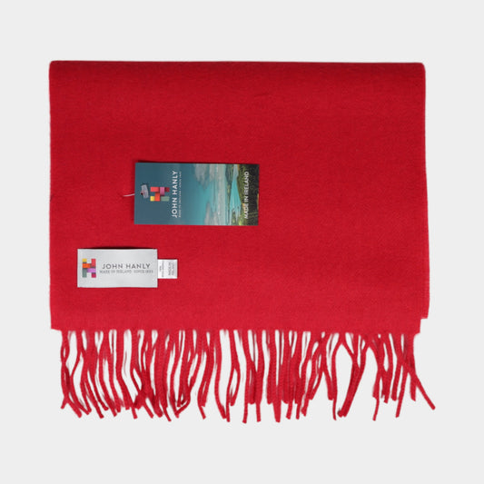 Scarlet Red Merino Wool Scarf