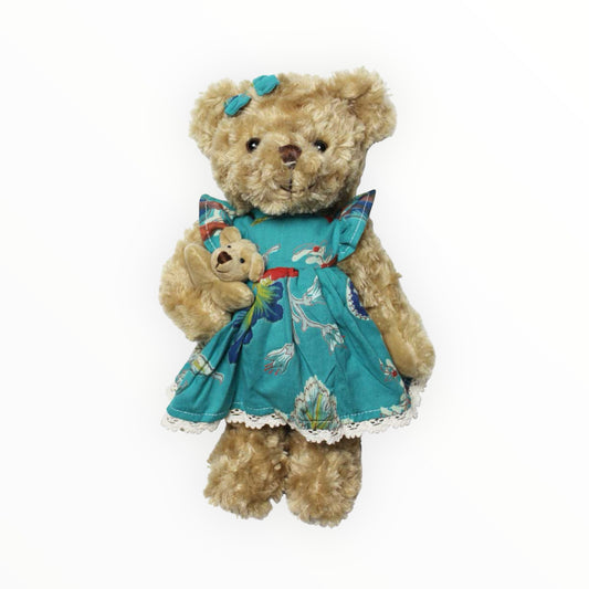 Teddy In A Teal Dress